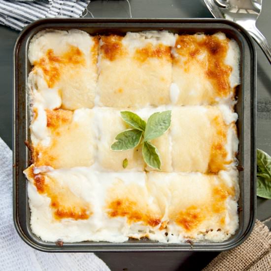 Vegetable Lasagna With White Sauce