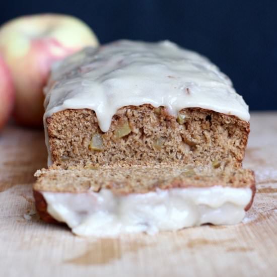 Vegan Apple Cake with Maple Glaze