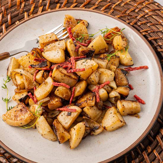 Keto Fried Turnips