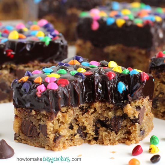 Frosted Chocolate Chip Cookie Bars