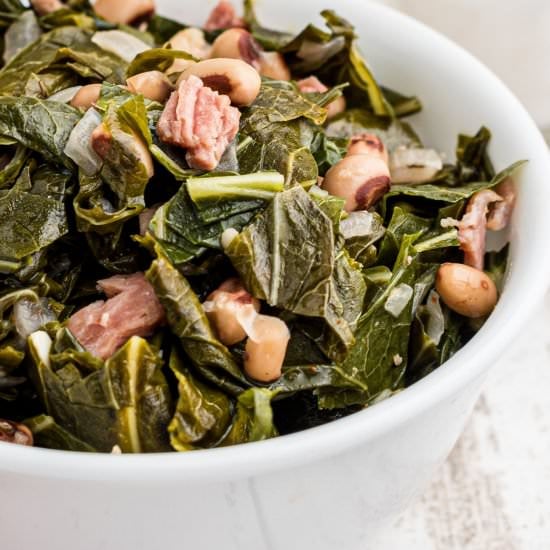 Black Eyed Peas and Collard Greens