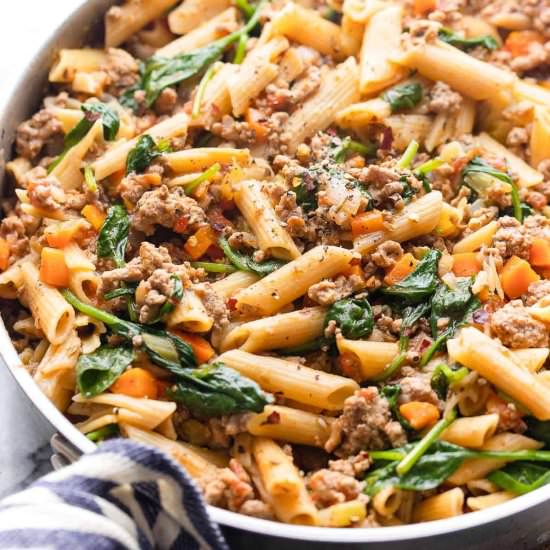 One Pot Ground Turkey Pasta