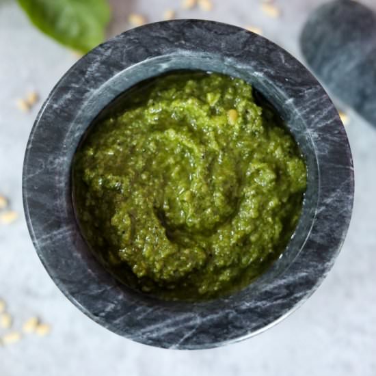 Easy Homemade Basil Pesto