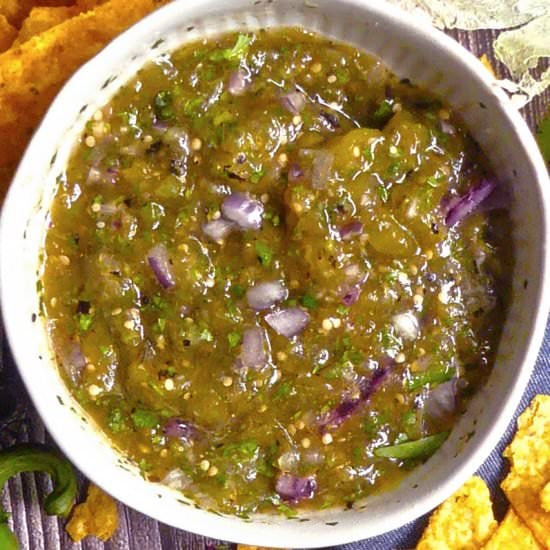 Salsa Verde {Fire Roasted}