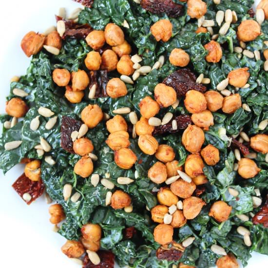 Roasted Chickpea Kale Salad