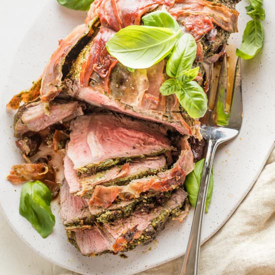 Prosciutto Wrapped Beef Roast
