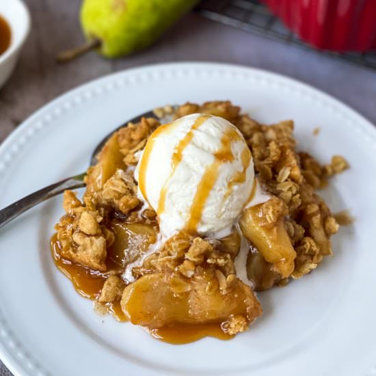 Caramel Apple Pear Crisp