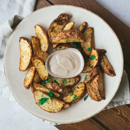 Air Fryer Potatoes with A1 Mayo