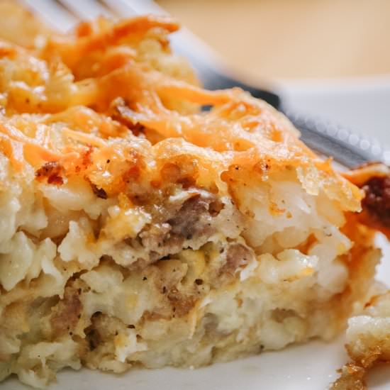 Tater Tot Sausage Breakfast Cassero