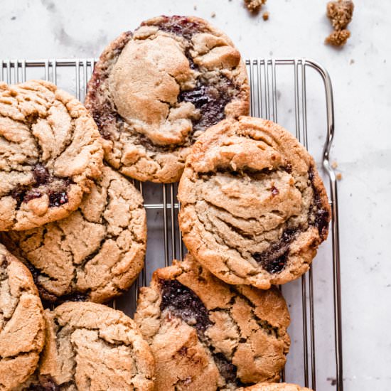 Peanut Butter and Jelly Cookies