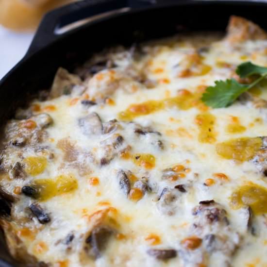 Mushroom + Rice Enchilada Skillet
