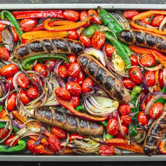 Sheet-Pan Sausage and Peppers