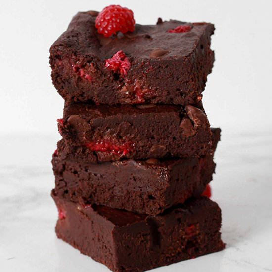 Vegan Raspberry Brownies