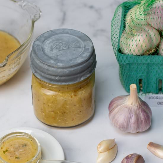 Garlic-Garlic Vinaigrette