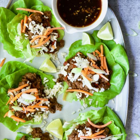 Asian Beef Lettuce Wraps