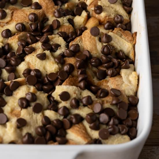 Chocolate Chip Bread Pudding