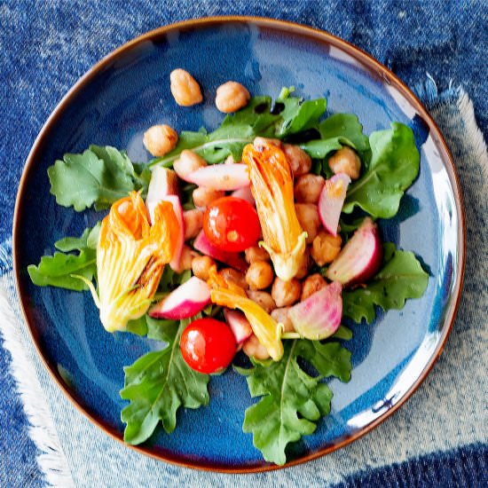 Zucchini blossom salad
