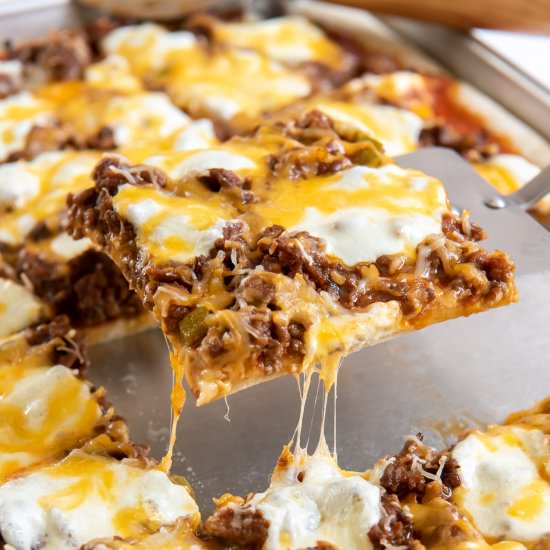 Cheeseburger Pizza