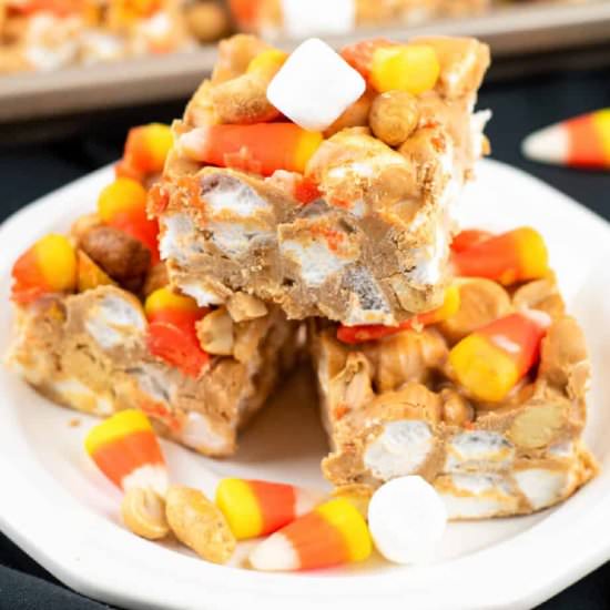 Candy Corn Peanut Butter Bars