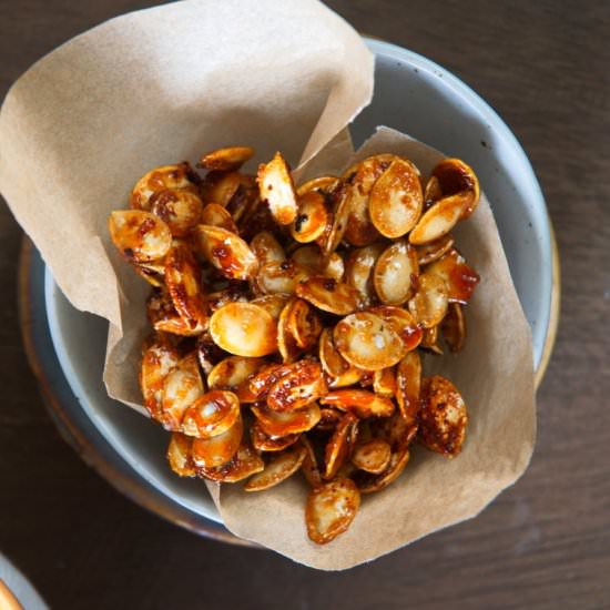 Roasted Butternut Squash Seeds