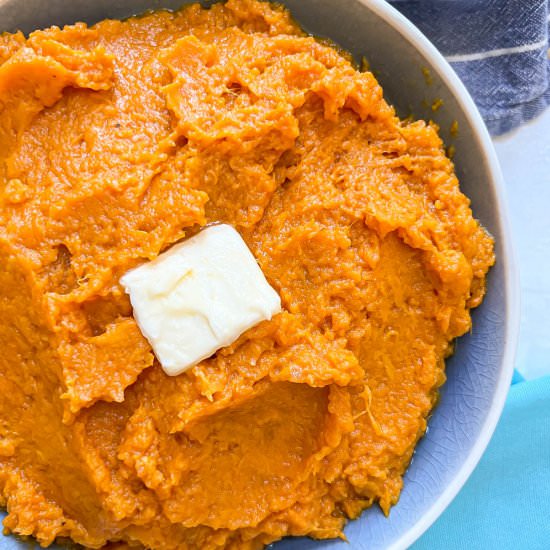 Mashed sweet potatoes