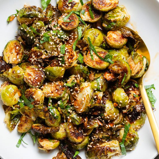 Soy Glazed Brussels Sprouts