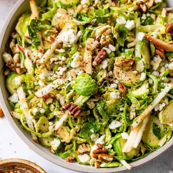Fall Brussels Sprout Salad w Apples