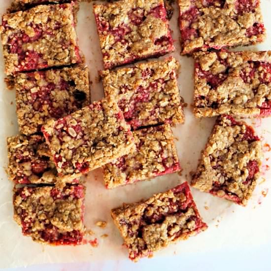 raspberry crumble bars