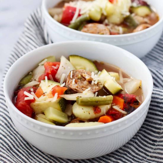 Gnocchi Minestrone with Sausage