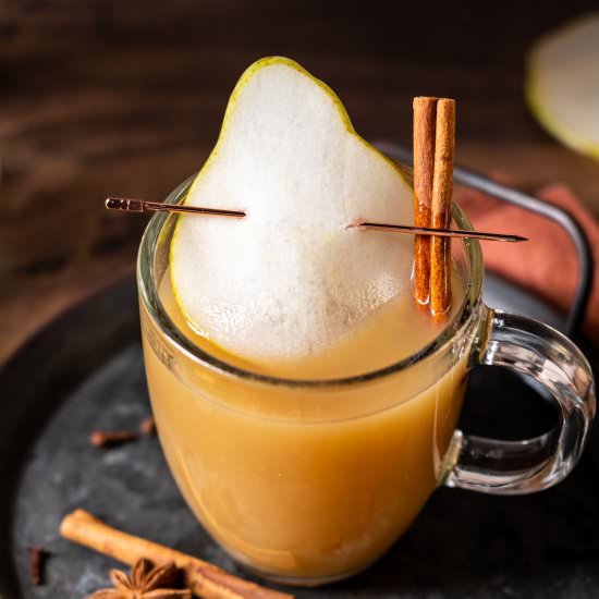 Spiced Pear Cider with Brandy