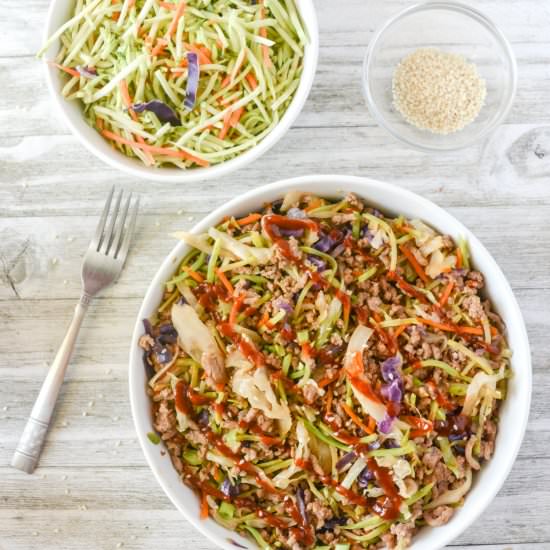 keto egg roll in a bowl