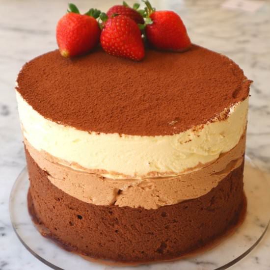 Triple Chocolate Mousse Cake