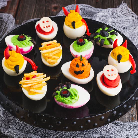 Halloween Deviled Eggs