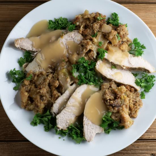 Slow Cooker Turkey and Stuffing!