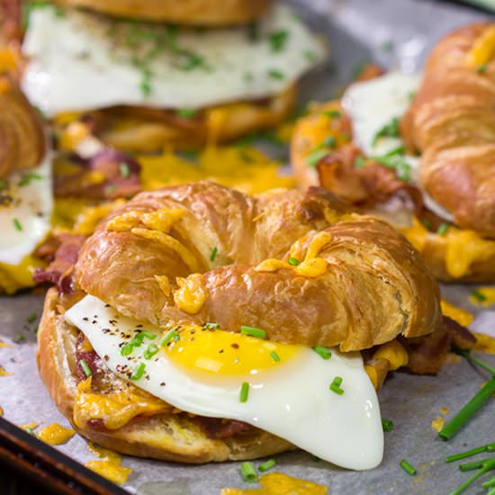 Bacon and Egg Croissants