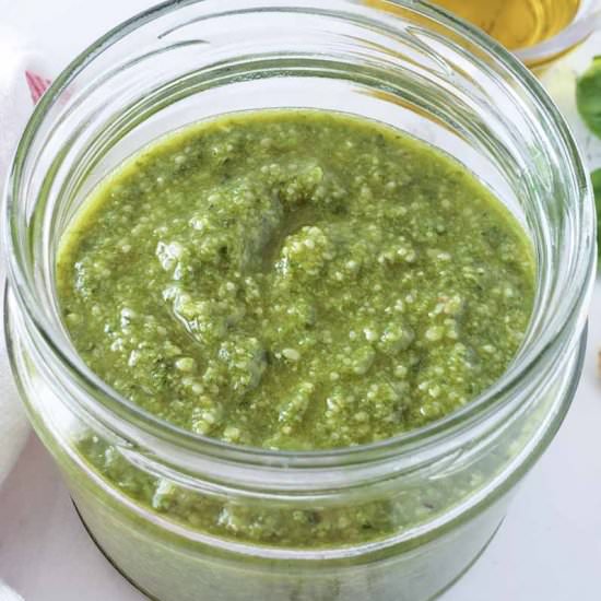 Basil Pesto without Pine nuts