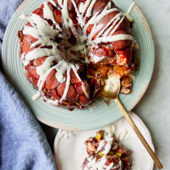Apple Monkey Bread W/Bourbon Glaze