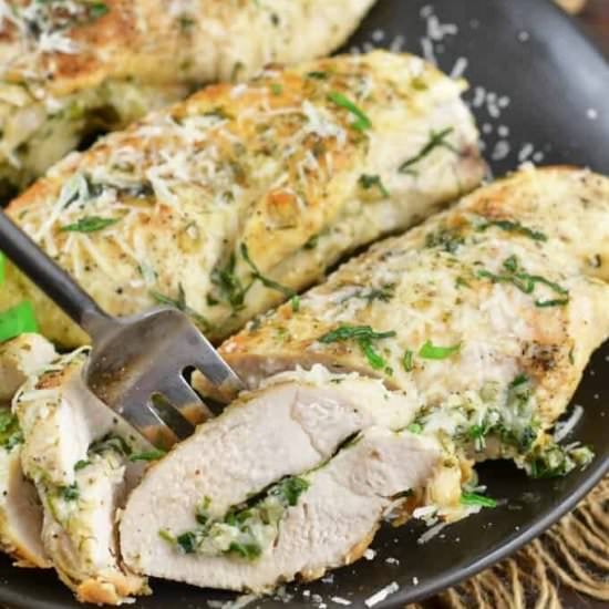 Parmesan and Herb Stuffed Chicken