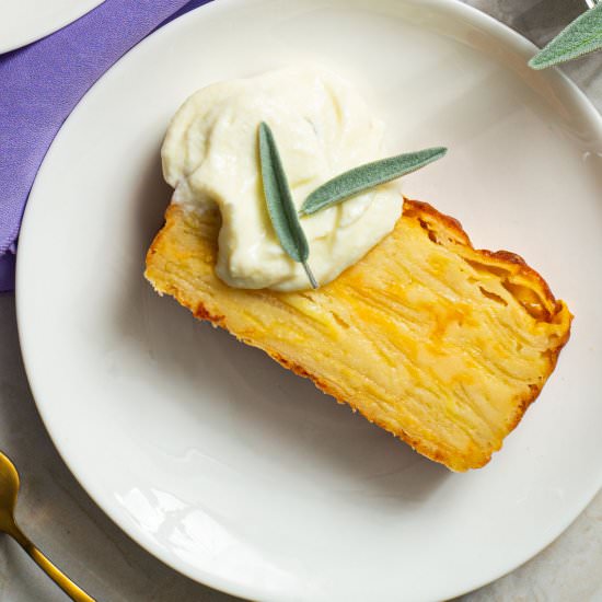 Invisible Apple Cheddar Cake