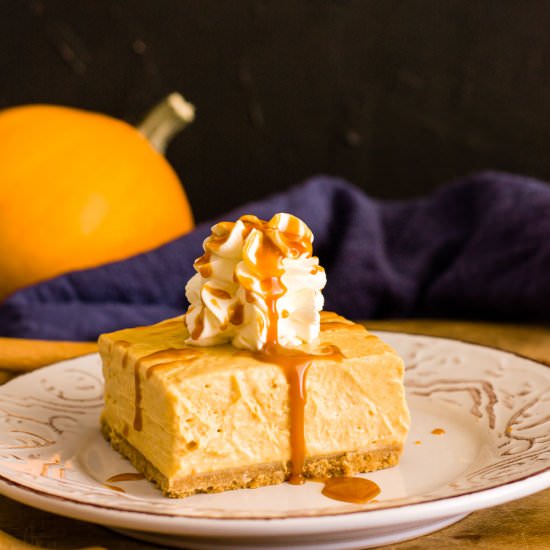 No Bake Pumpkin Cheesecake Bars