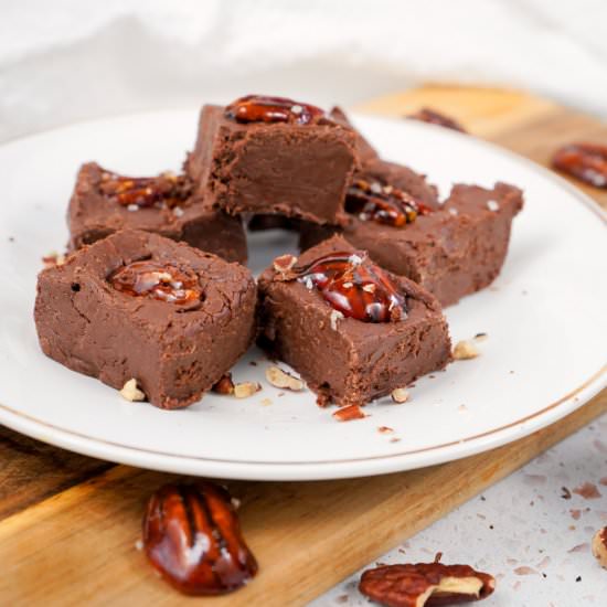 Candied Pecan Chocolate Fudge