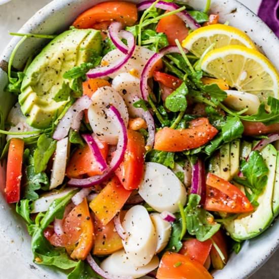 Lemony Hearts of Palm with Avocado