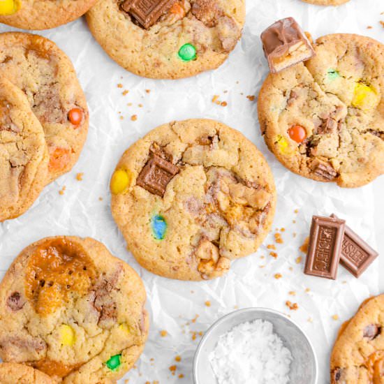Leftover Halloween Candy Coookies
