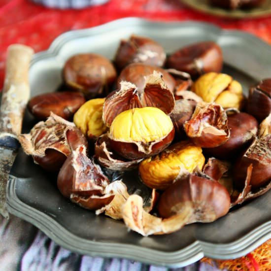 Oven Roasted Chestnuts and Puree