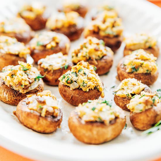 Vegetarian Stuffed Mushrooms