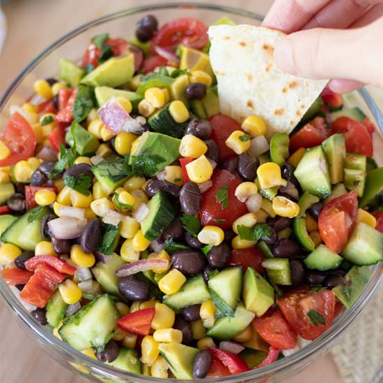 Mediterranean Corn&Black Bean Salad