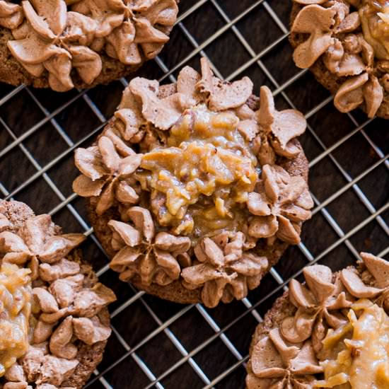 German Chocolate Cupcakes