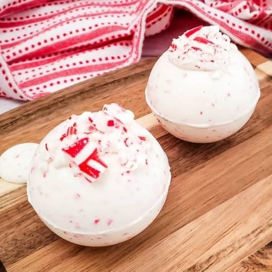 Peppermint Hot Cocoa Bombs