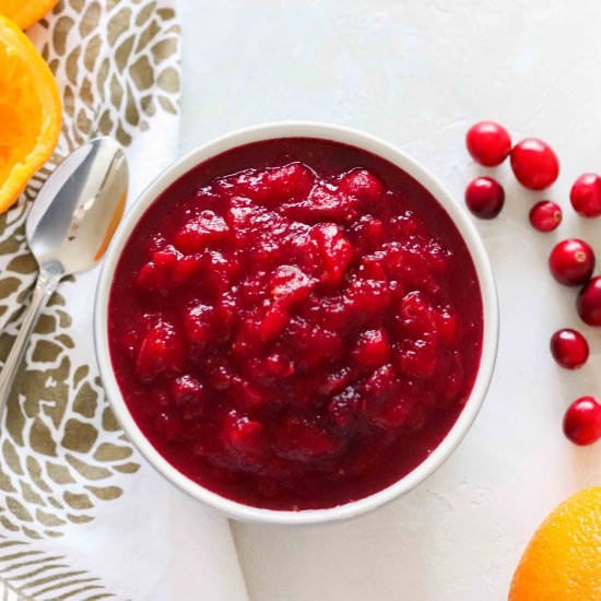 low sugar cranberry sauce