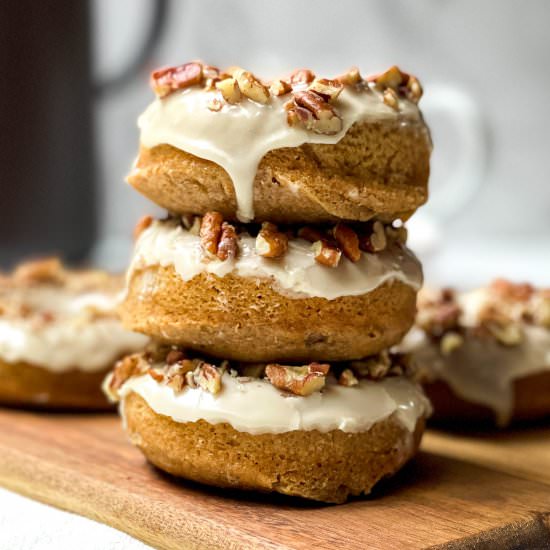 Baked Maple Pecan Donuts